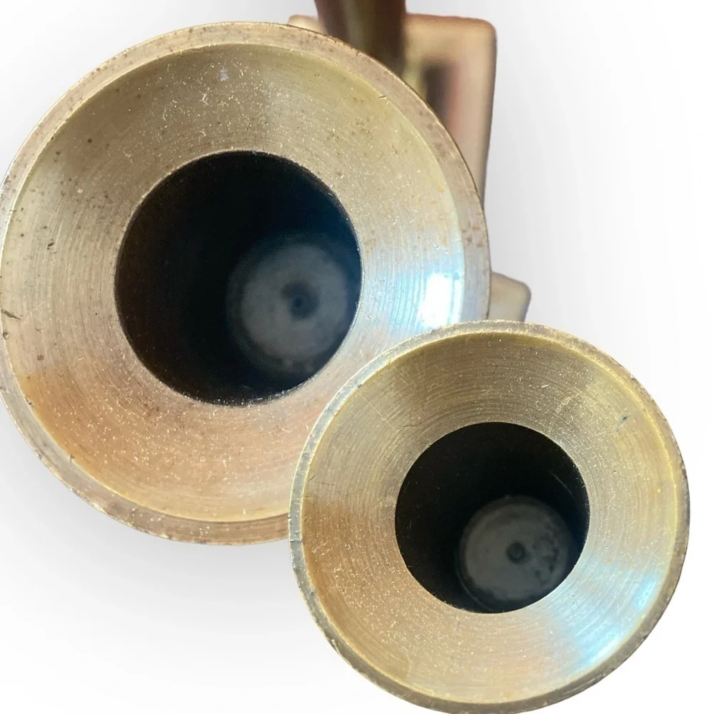 Vintage CENTURY Solid Brass Handmade Set Candle Holders Sizes 12” & 16”